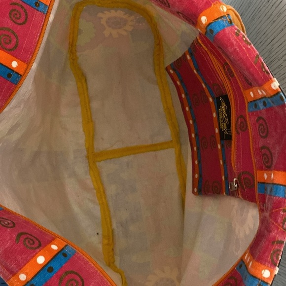 Laurel Burch Shoulder Tote Sun 'n' San Accessories Tote Floral Boho Hippie - Picture 9 of 11